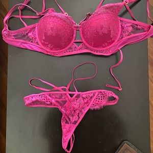 Pink honey Birdette bra and panty! Worn a few times and in amazing condition!